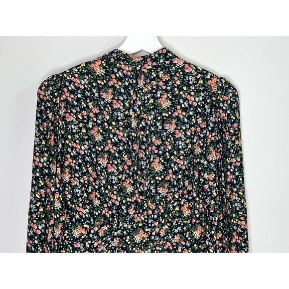 Sézane Robe Sobral Pleated Button Down Mini Shirt Dress Garden Marine Sz 34 US 2 - Picture 6 of 11